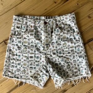 Wrangler Patterned Denim Shorts